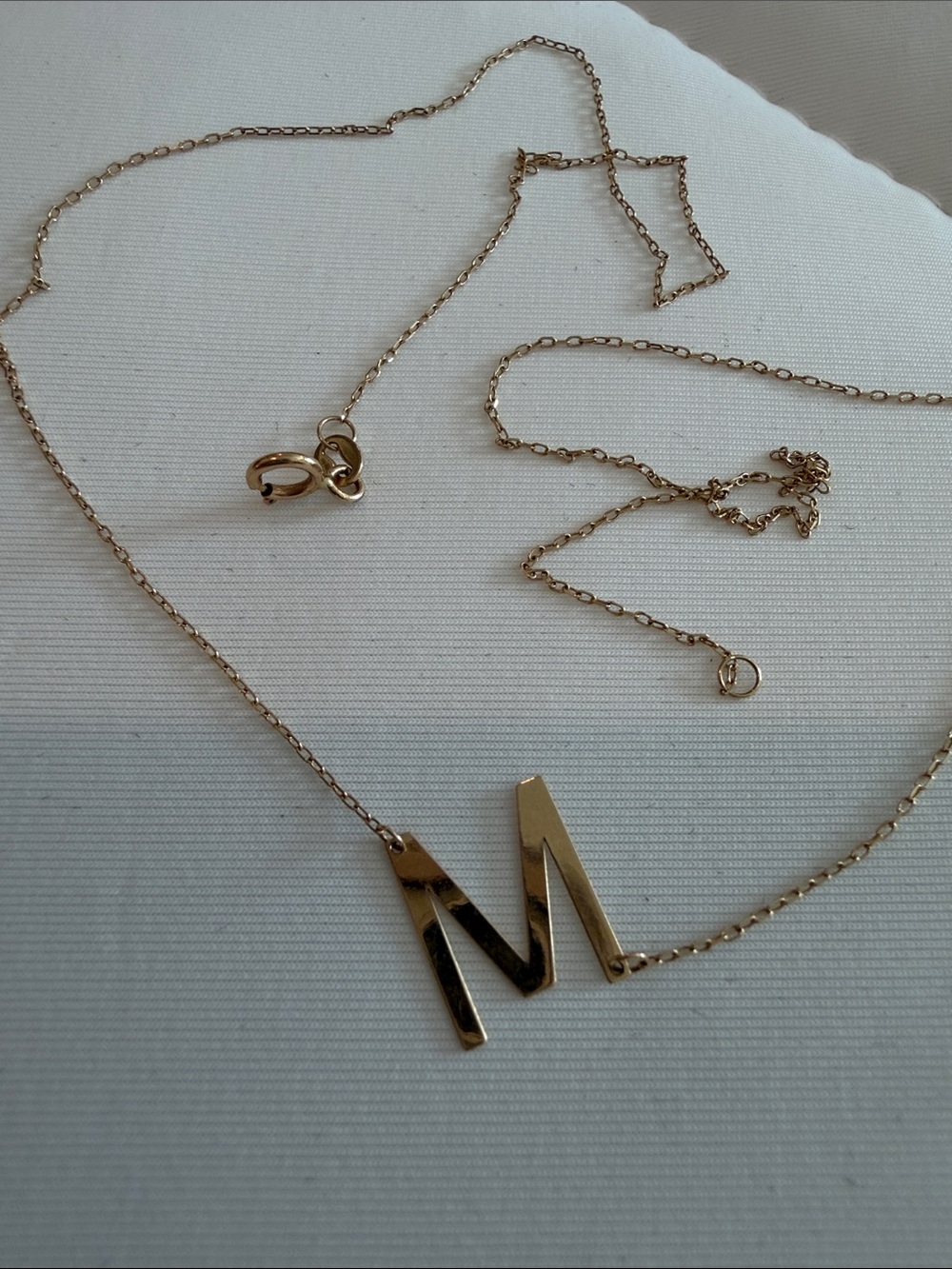 Gold Initial 'M' Pendant Necklace - Women Jewelry